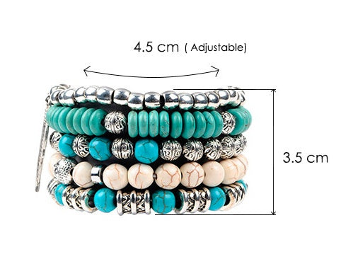 Bracelet - Turquoise Buddha Bracelet Set (5 Bracelets)