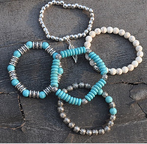 Bracelet - Turquoise Buddha Bracelet Set (5 Bracelets)