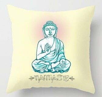 Buddha/Namaste Pillow Cover - Hilltop Apparel