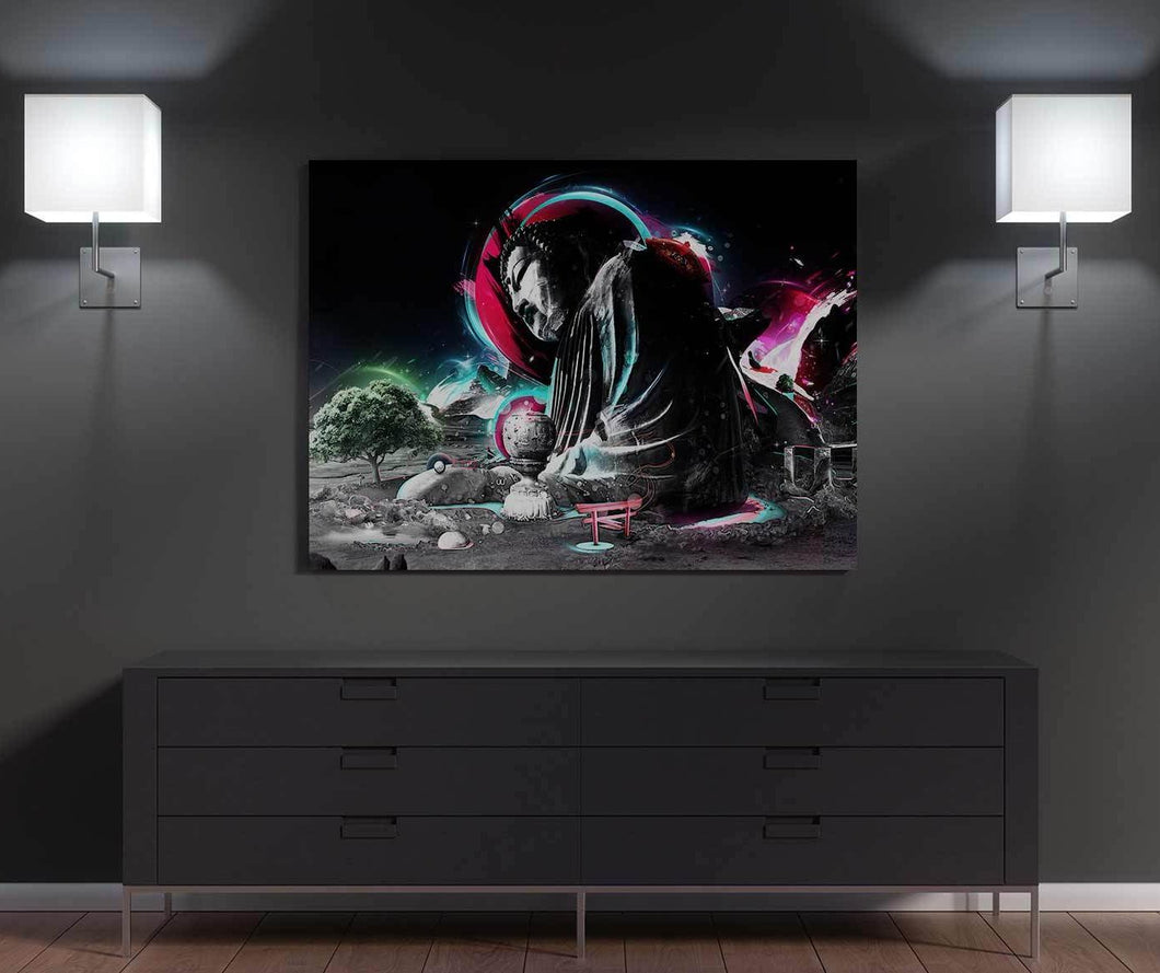 Buddha Pop Art Canvas Wall Art