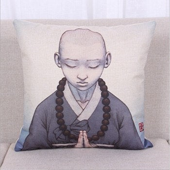 Buddhist Monk Pillow Cover - Hilltop Apparel