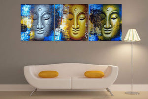 Canvas - Blue & Gold Buddha Canvas