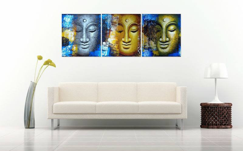 Canvas - Blue & Gold Buddha Canvas