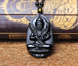 Carved Black Obsidian Pendant Necklace. - Hilltop Apparel - 6