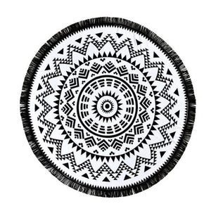 Aztec Tribal Beach Blanket Yoga Mat