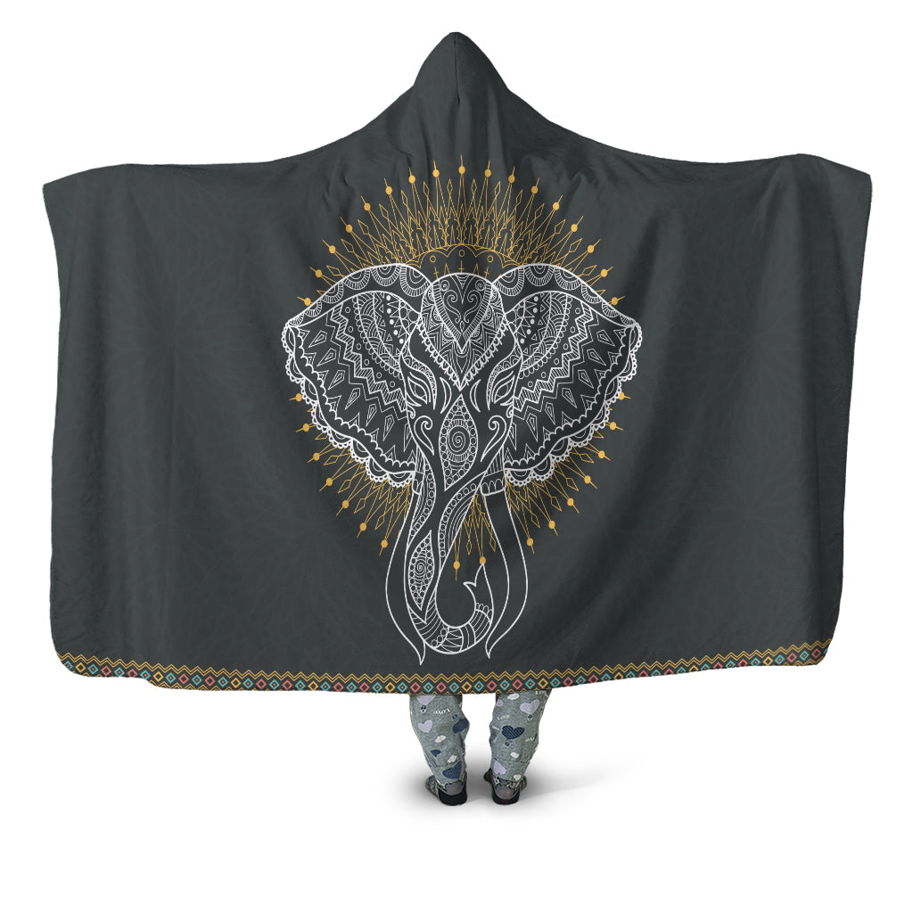 Abstract Elephant Hooded Blanket