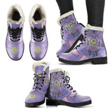 Chakra Dreamcatcher Faux Fur Leather Boots