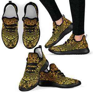 Golden Mandala Mesh Knit Sneaker