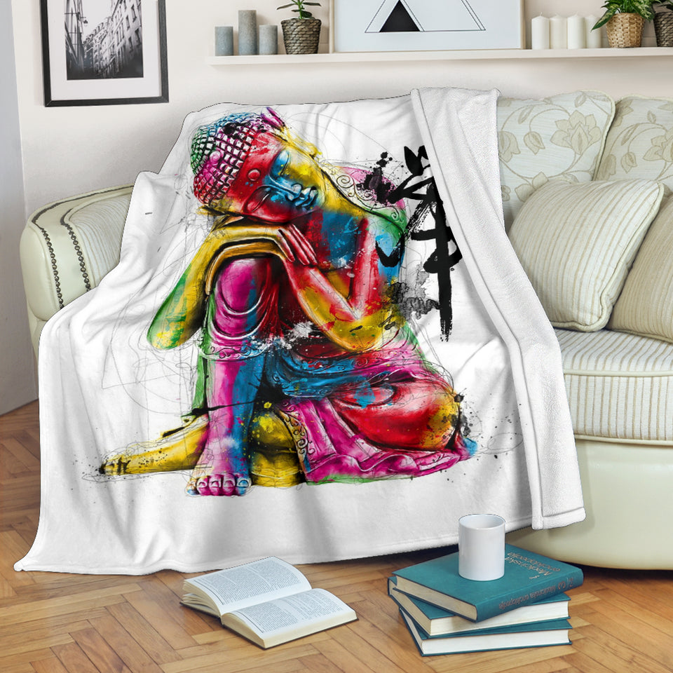 Abstract Buddha Premium Blanket