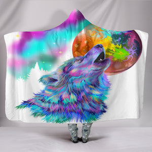 Howling Wolf Hooded Blanket