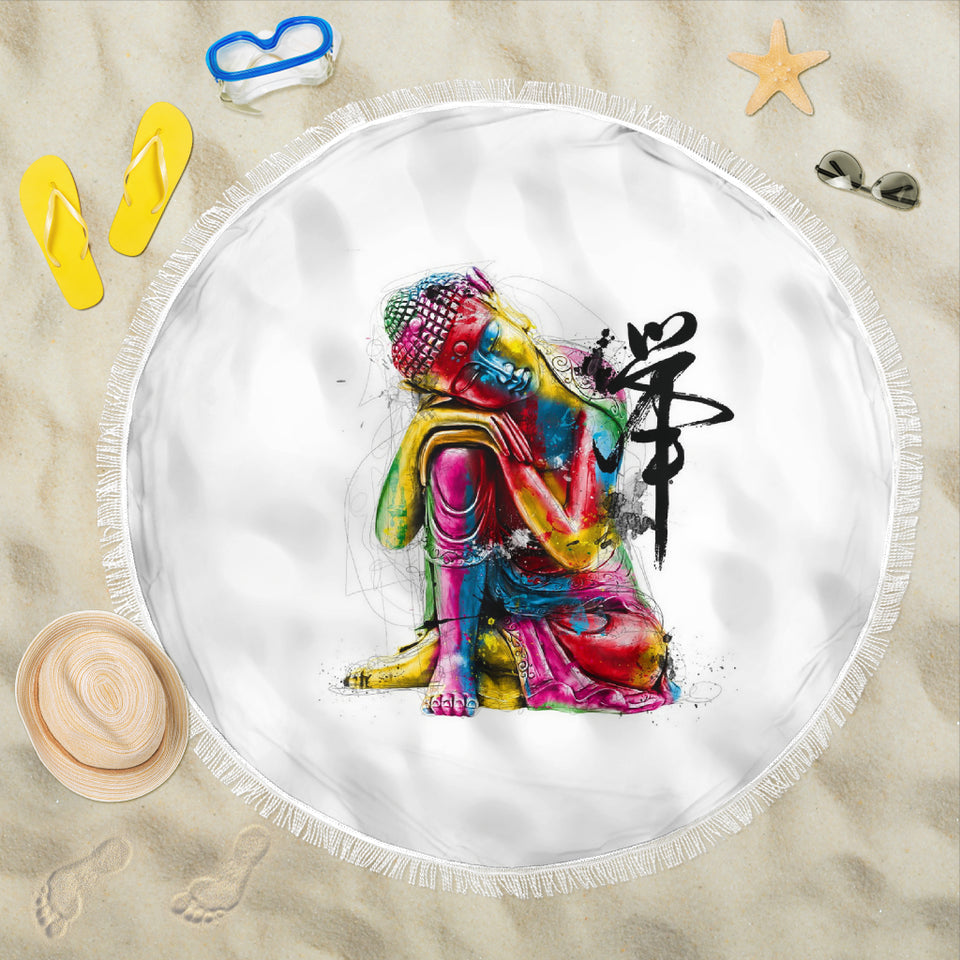 Abstract Buddha Beach Blanket