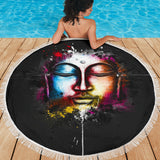 Abstract Buddha Face Beach Blanket