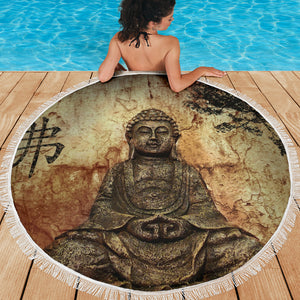 Zen Buddha Beach Blanket