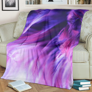 Blur Bird Feather Premium Blanket