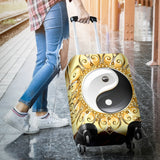 Golden Yin Yang Luggage Cover