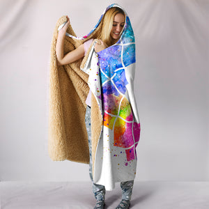 Watercolour Om Hooded Blanket