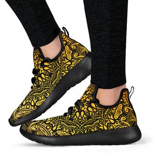 Golden Mandala Mesh Knit Sneaker