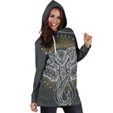 Abstract Elephant Hoodie Dress