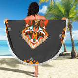 Wolf Abstract Beach Blanket