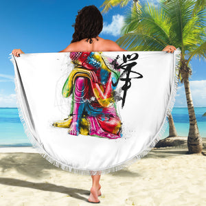 Abstract Buddha Beach Blanket