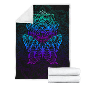 Butterfly Mandala Pemium Blanket