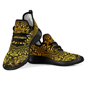 Golden Mandala Mesh Knit Sneaker
