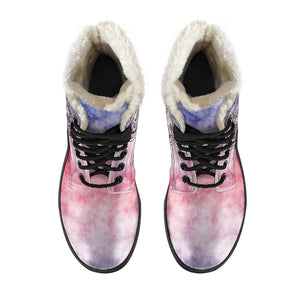 TieDye Mandala Faux Fur Leather Boots