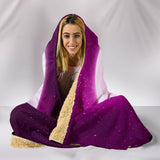 Wolf Howling At Moon Hooded Blanket