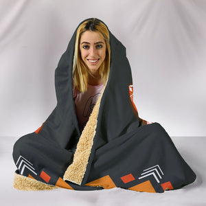 Abstract Wolf Hooded Blanket