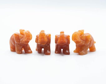 Orange Aventurine Elephant Crystal