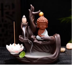 Little Monk Buddha Lotus Incense Burner