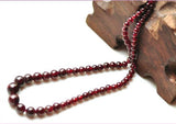 Natural Red Garnet Beads Necklace 20" - Hilltop Apparel - 3