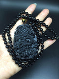 Necklace - Black Obsidian Dragon Necklace