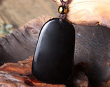 Necklace - Black Obsidian Fish Pendant Necklace