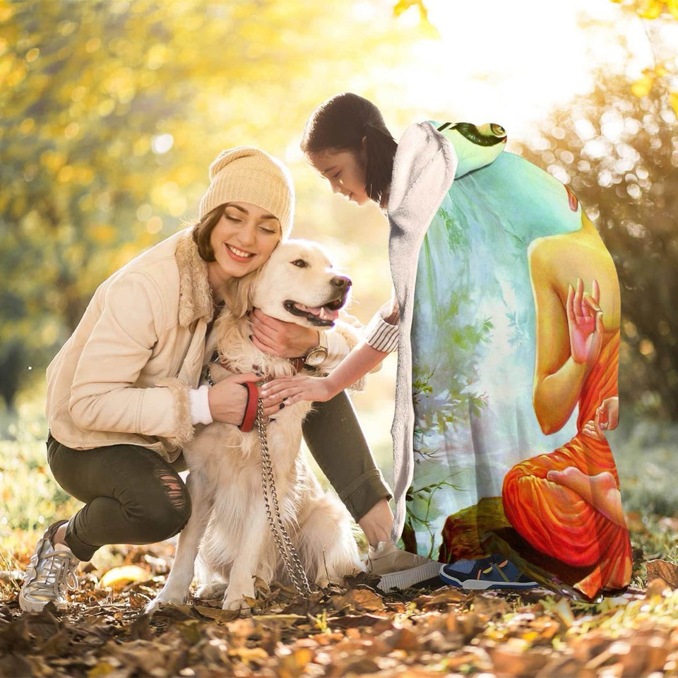 Peaceful Buddha Hooded Blanket