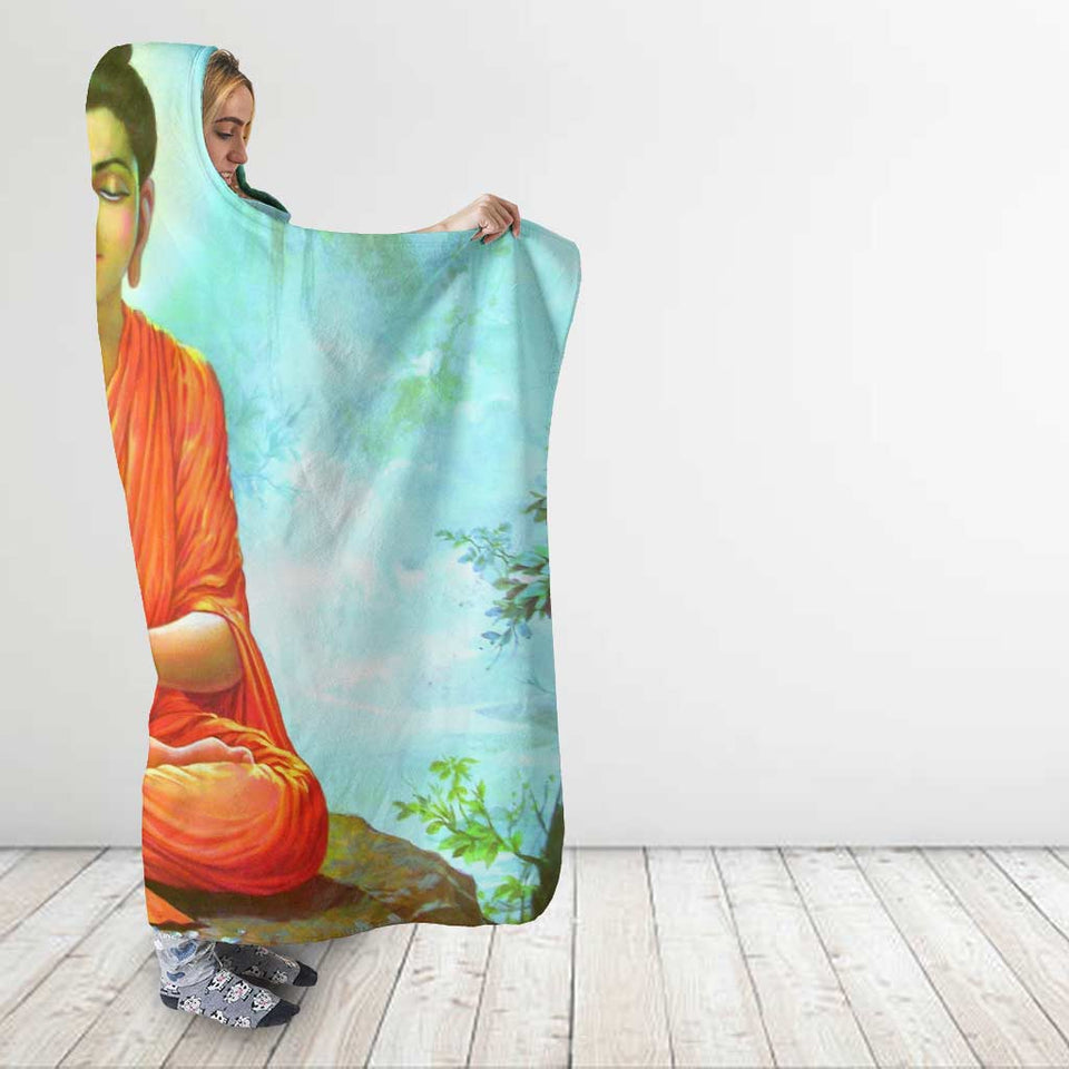 Peaceful Buddha Hooded Blanket