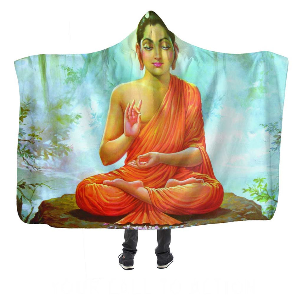 Peaceful Buddha Hooded Blanket