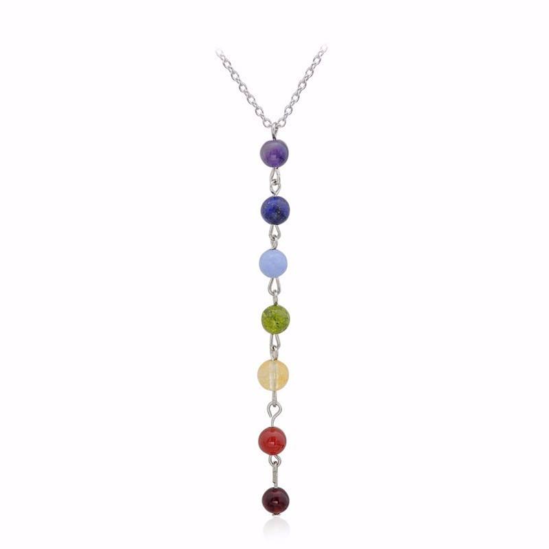 Reiki Healing Spiritual Beads Chakra Pendant Necklace. - Hilltop Apparel - 1