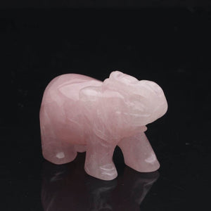 Rose Quartz Elephant Crystal