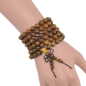 Sandalwood 108 Beads Mala Bracelet/Necklace. - Hilltop Apparel - 1