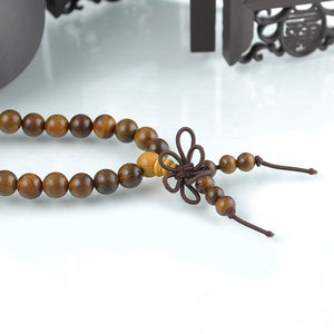 Sandalwood 108 Beads Mala Bracelet/Necklace. - Hilltop Apparel - 4