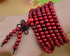 216 Beads Sandalwood Mala Bracelet/Necklace. 5 Colors. - Hilltop Apparel - 4