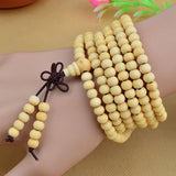 216 Beads Sandalwood Mala Bracelet/Necklace. 5 Colors. - Hilltop Apparel - 5