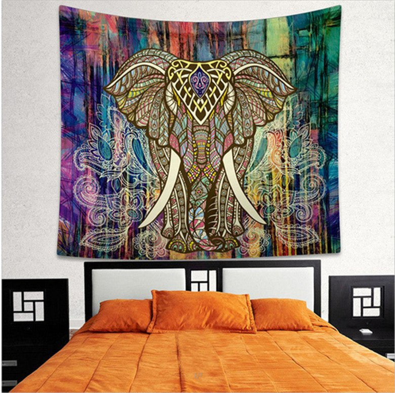 Tapestry - Colorful Elephant Tapestry