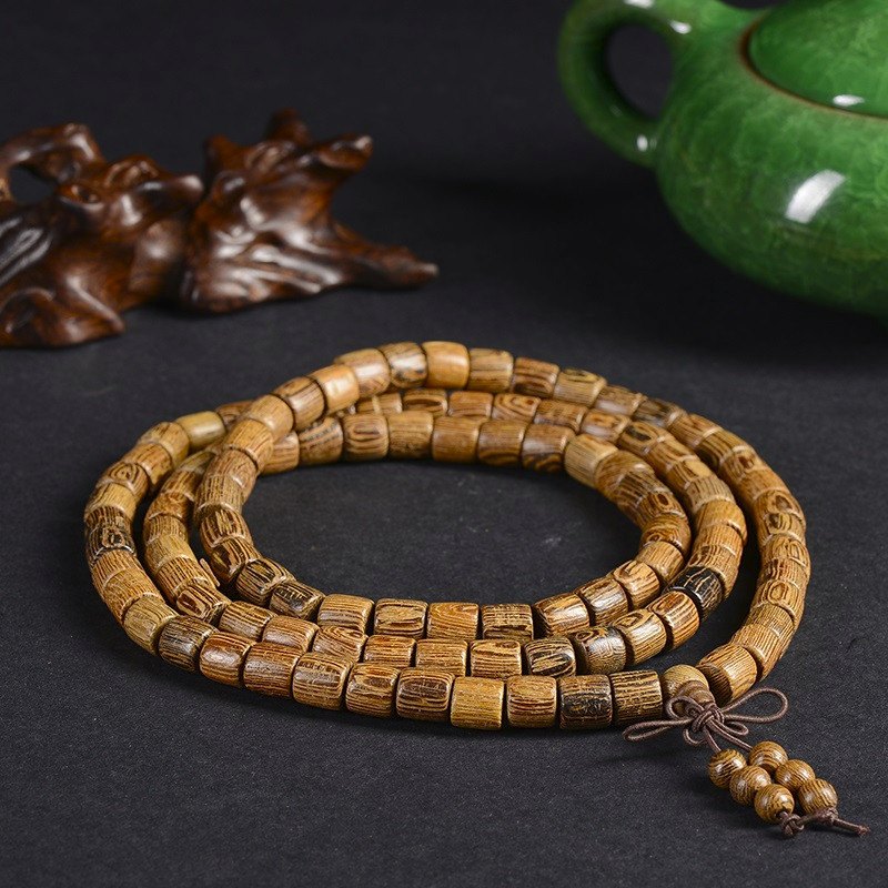 Tibetan Buddhist 108 SandalWood Mala Bracelet/Necklace - Hilltop Apparel - 2