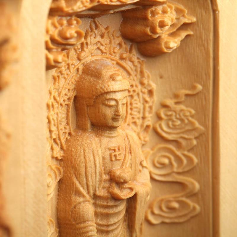 3 Carved Bodhisattva Statue - Hilltop Apparel - 4