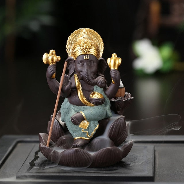 Golden Elephant Incense Burner