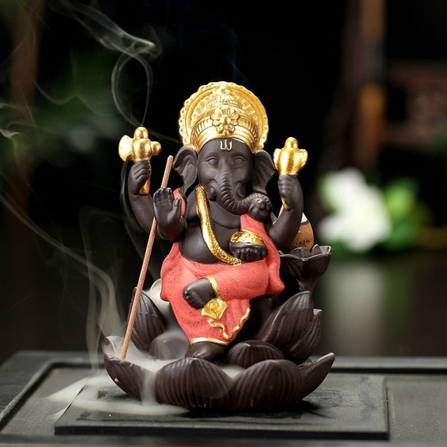 Golden Elephant Incense Burner