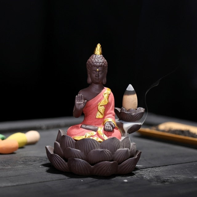 Golden Buddha Backflow Incense Burner