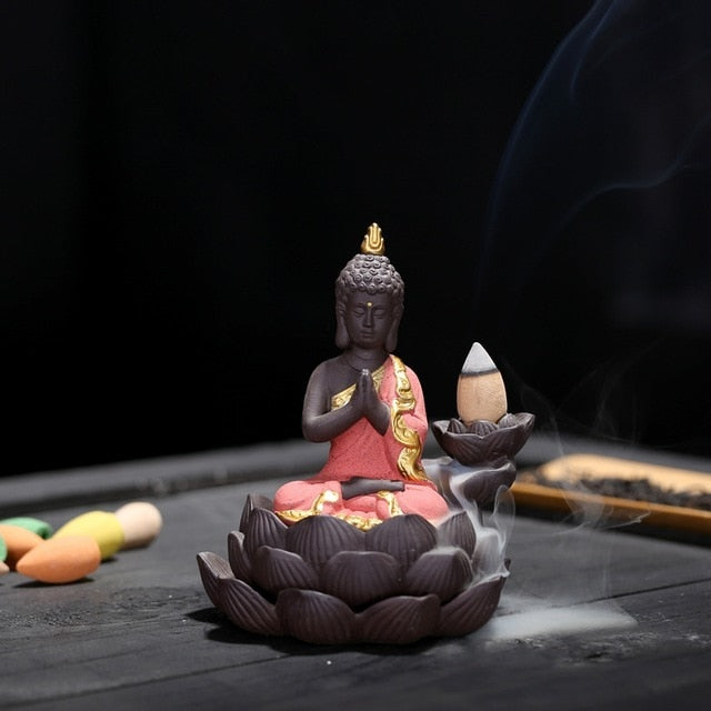Golden Buddha Backflow Incense Burner